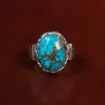 انگشتر فیروزه شجری مردانه کد 24286