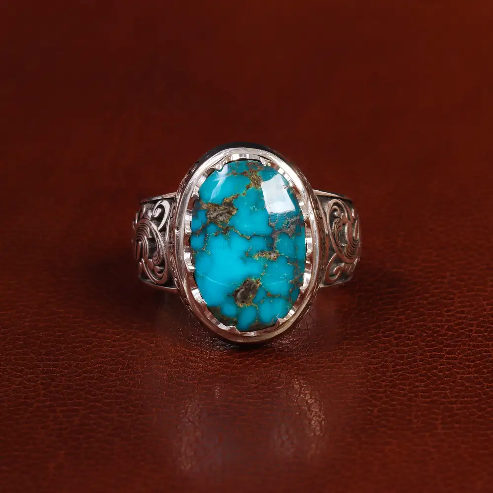 انگشتر فیروزه شجری مردانه کد 24288