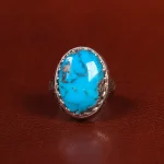 انگشتر فیروزه شجری مردانه کد 24302