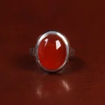 انگشتر عقیق یمن مردانه کد 24308