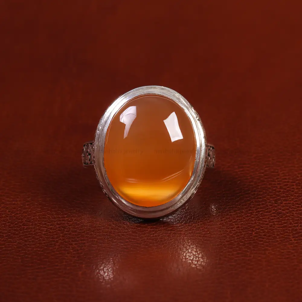 انگشتر عقیق یمن مردانه کد 24311