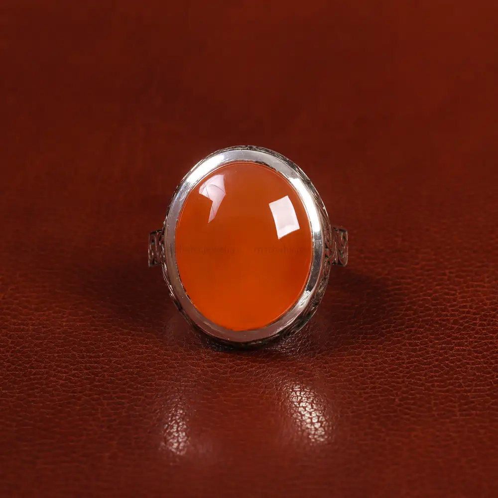 انگشتر عقیق یمن مردانه کد 24312