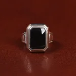 انگشتر عقیق جزع یمن مردانه کد 24319