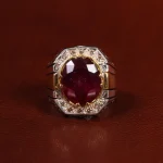 انگشتر یاقوت سرخ مردانه کد 24343