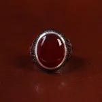 انگشتر عقیق یمن مردانه کد 24347