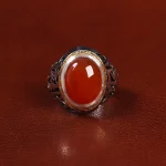 انگشتر عقیق یمن مردانه کد 24348