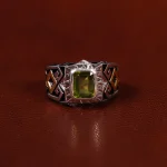 انگشتر زبرجد مردانه کد 24399