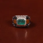 انگشتر زمرد مردانه کد 24400