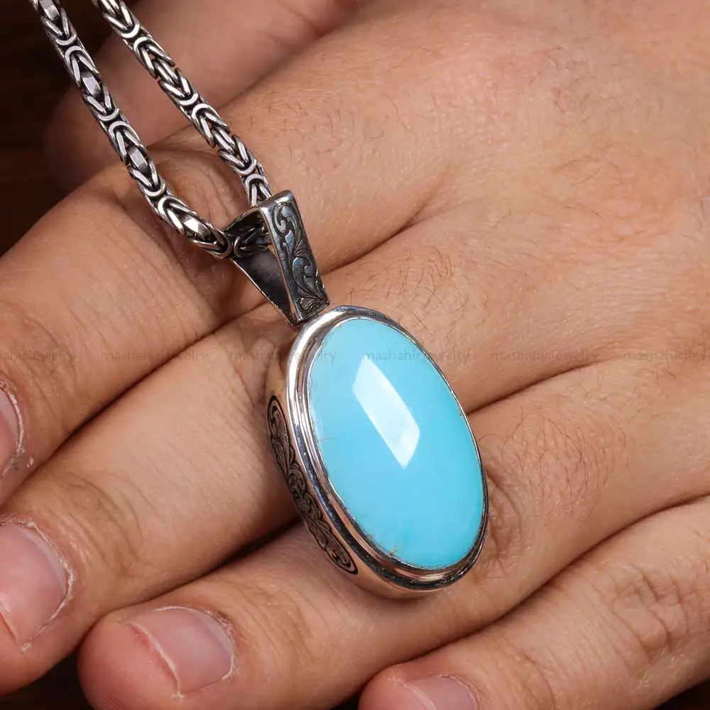 گردنبند فیروزه عجمی کد 24410