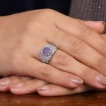 انگشتر عقیق زنانه سوسنی کد 24510