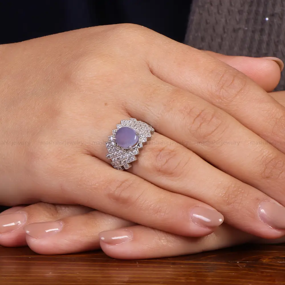 انگشتر عقیق زنانه سوسنی کد 24510