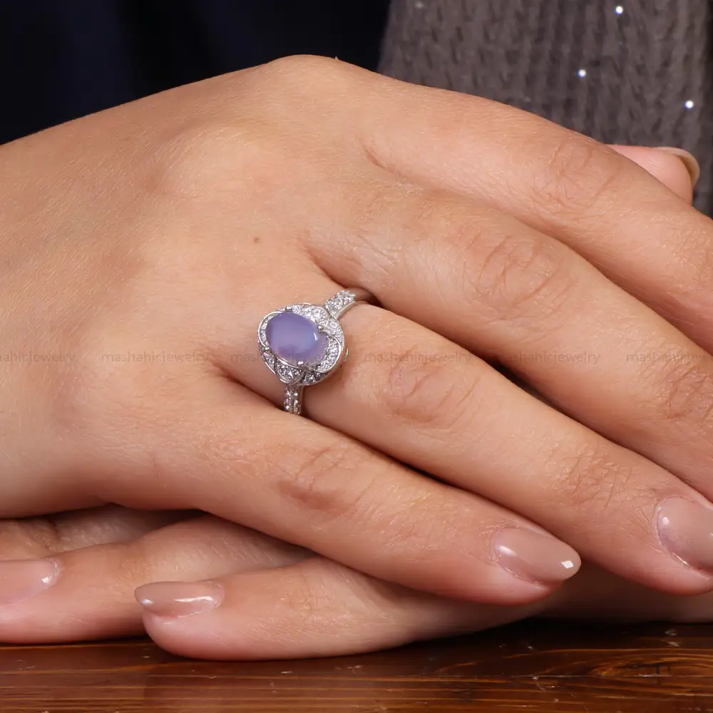 انگشتر عقیق زنانه سوسنی کد 24511