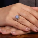 انگشتر عقیق زنانه سوسنی کد 24514