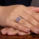 انگشتر عقیق زنانه سوسنی کد 24521