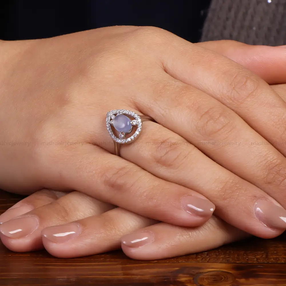 انگشتر عقیق زنانه سوسنی کد 24524