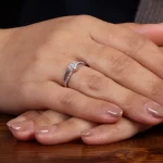 حلقه نقره زنانه کد 24528