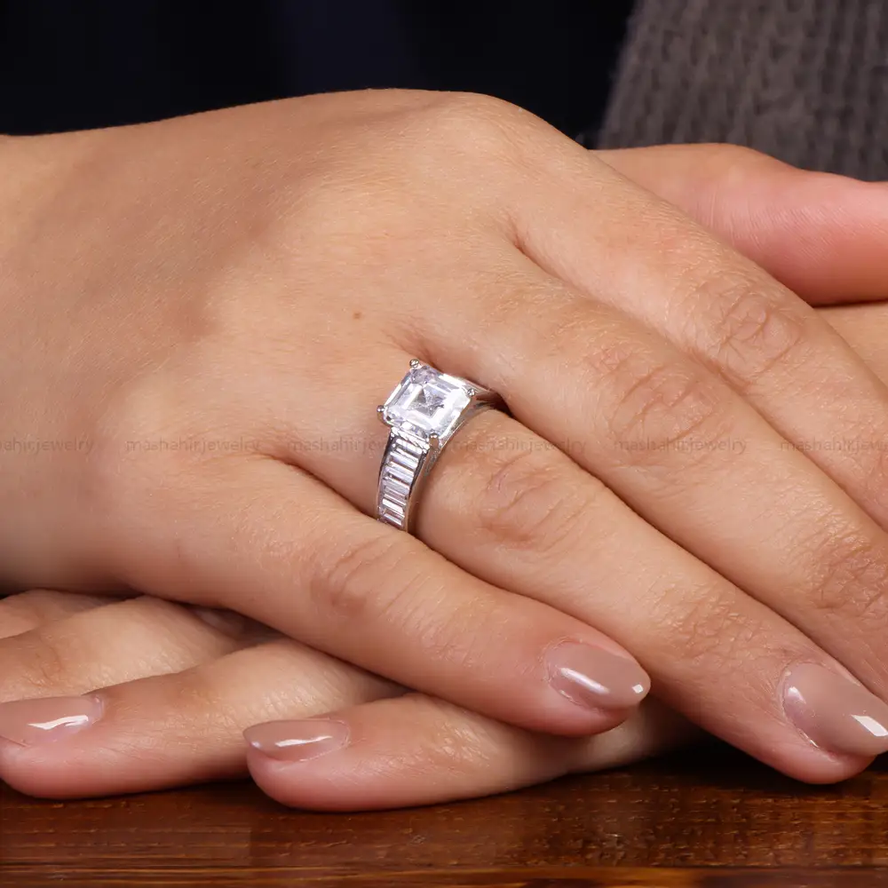 حلقه نقره زنانه کد 24532