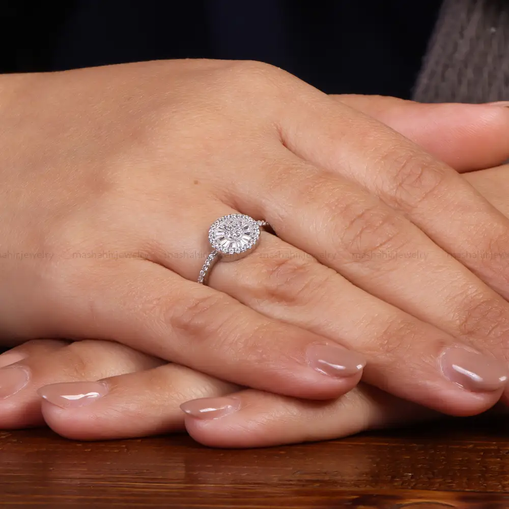 حلقه نقره زنانه کد 24536