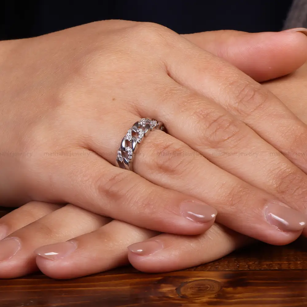 حلقه نقره زنانه کد 24537