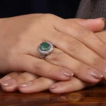 انگشتر زمرد زنانه کد 24546