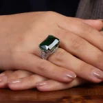 انگشتر طرح زمرد زنانه کد 24547