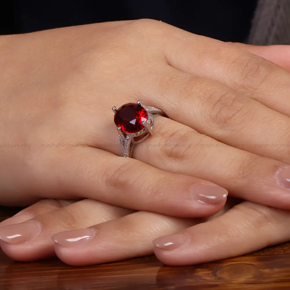 انگشتر طرح یاقوت سرخ زنانه کد 24555