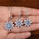 نیم ست نقره زنانه کد 24645