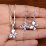 نیم ست نقره زنانه کد 24646