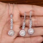 نیم ست طرح مروارید زنانه کد  24648