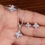 نیم ست نقره زنانه کد 24651