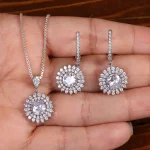 نیم ست نقره زنانه کد 24653