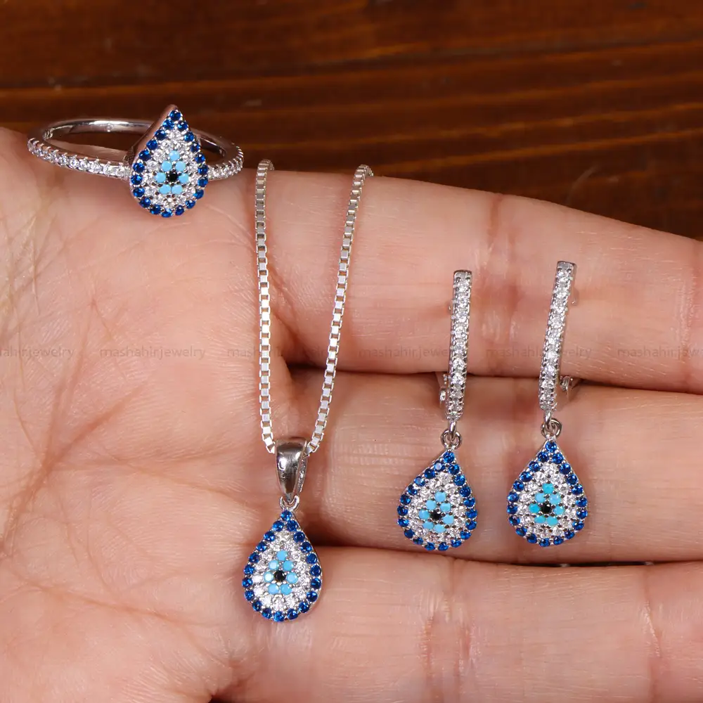 نیم ست نقره زنانه کد 24656