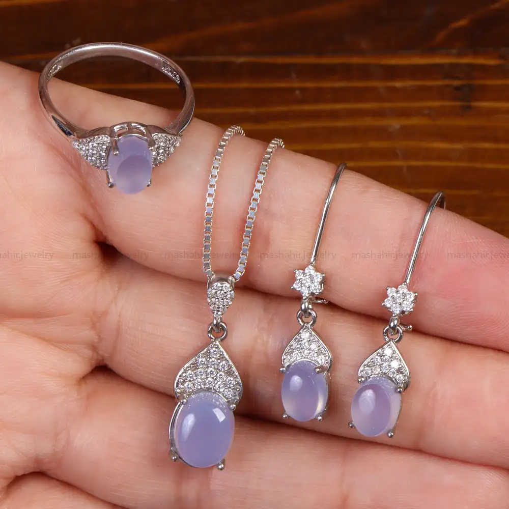 نیم ست عقیق سوسنی زنانه کد 24669