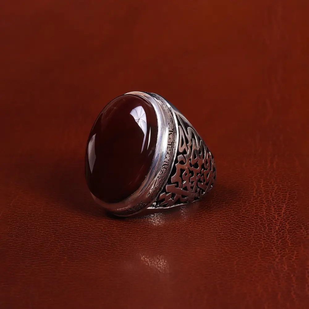 انگشتر عقیق یمن مردانه کد 24186