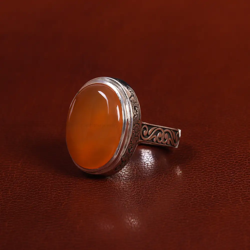 انگشتر عقیق یمن مردانه کد 24310