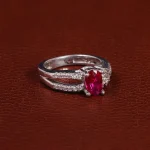 انگشتر یاقوت سرخ سنتاتیک زنانه کد 24468