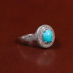 انگشتر فیروزه عجمی زنانه کد 24570