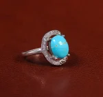 انگشتر فیروزه عجمی زنانه کد 24611