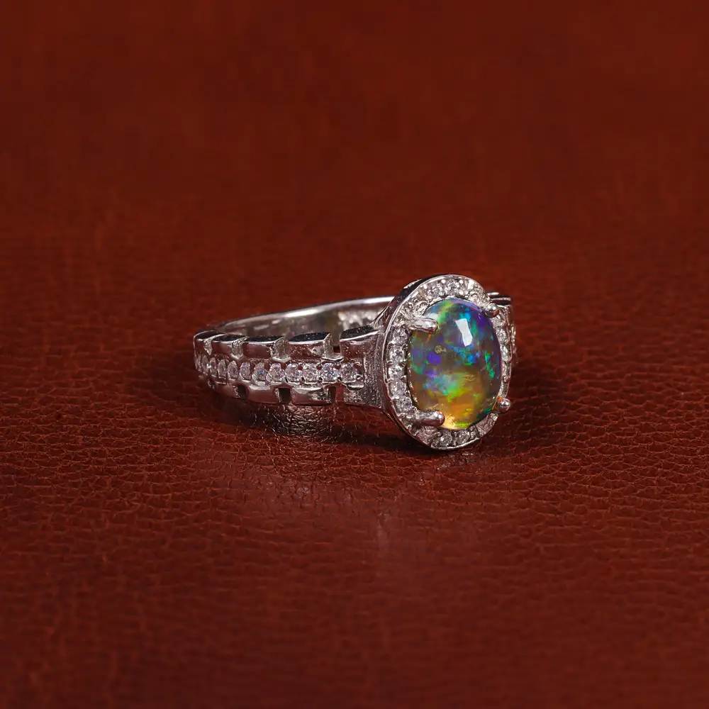 انگشتر اوپال زنانه کد 24616