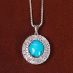 گردنبند فیروزه زنانه کد 24641