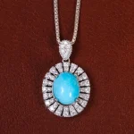 گردنبند فیروزه زنانه کد 24643