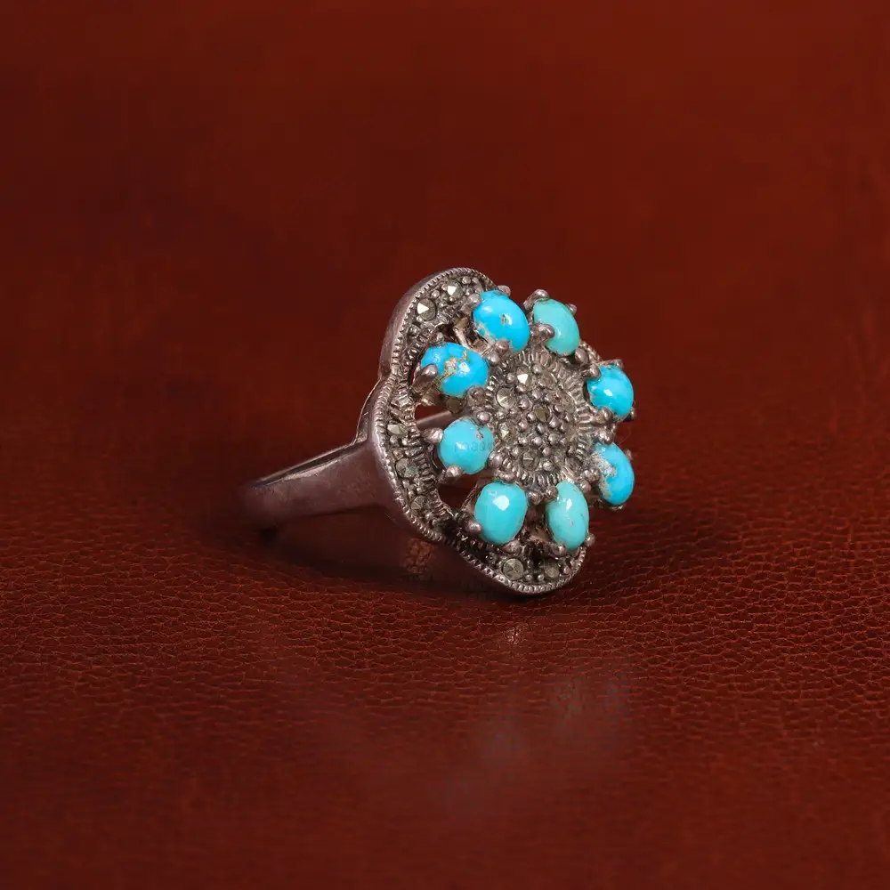 انگشتر فیروزه شجری زنانه کد 24690