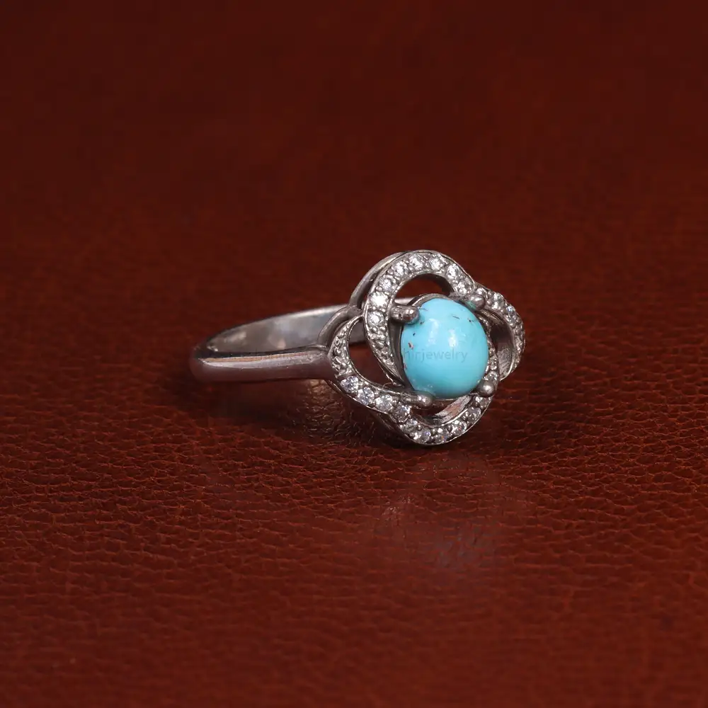 انگشتر فیروزه عجمی زنانه کد 24752