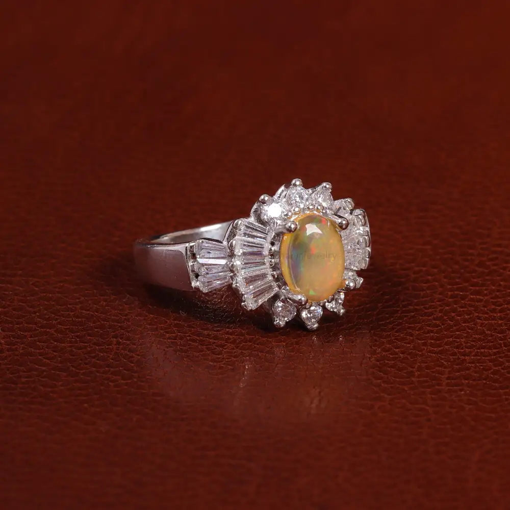 انگشتر اوپال زنانه کد 24804