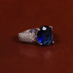 انگشتر طرح یاقوت کبود زنانه کد 24820