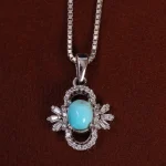 گردنبند فیروزه زنانه کد 24832