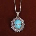 گردنبند فیروزه زنانه کد 24835