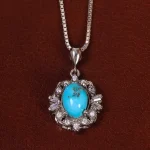 گردنبند فیروزه زنانه کد 24839