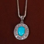 گردنبند فیروزه زنانه کد 24844