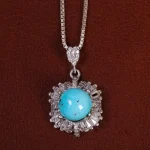 گردنبند فیروزه زنانه کد 24851